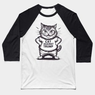 Cat Against Trump Baseball T-Shirt